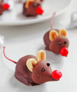 Christmas Mice Chocolate Diamond Painting