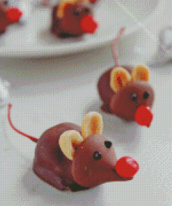 Christmas Mice Chocolate Diamond Painting