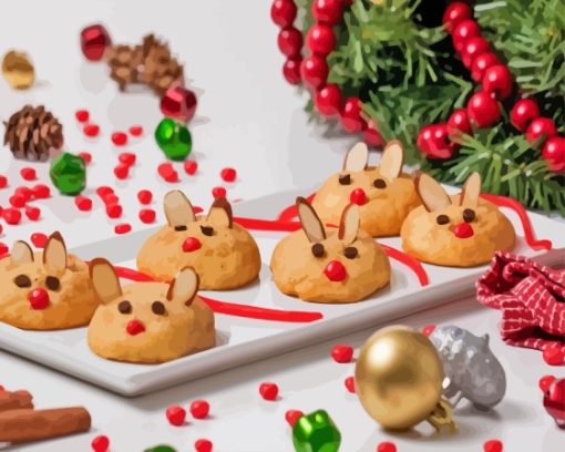 Christmas Mice Cookies Diamond Painting