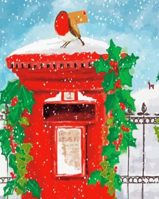 Christmas Post Box Diamond Painting