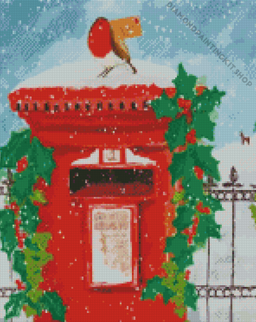 Christmas Post Box Diamond Painting