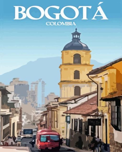 Colombia Bogota Poster Art Diamond Painting