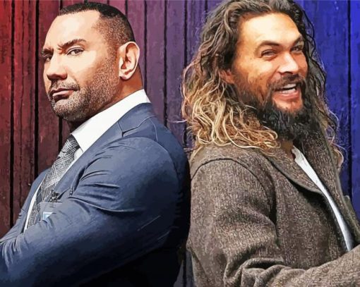 Dave Bautista And Jason Momoa Diamond Painting