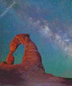 Delicate Arch With Milky Way In Utah Diamond Painting