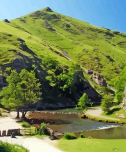 Dovedale Peak District landscape Diamond Painting