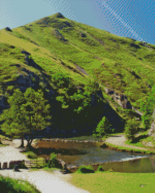 Dovedale Peak District landscape Diamond Painting