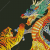 Dragon And Tiger Korean Lantern Festival Diamond Painting