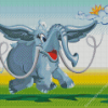 Flying Elephant Cartoon Diamond Painting