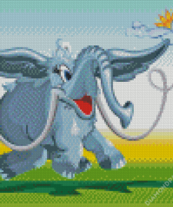 Flying Elephant Cartoon Diamond Painting