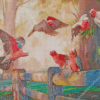 Galah Birds Gathering Diamond Painting