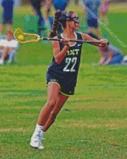 Girl Playing Lacrosse Diamond Painting