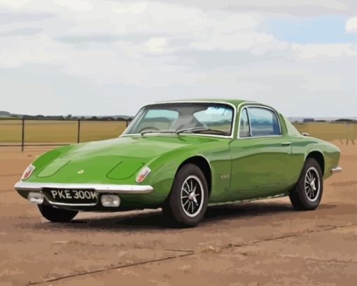 Green Lotus Elan Car Diamond Painting