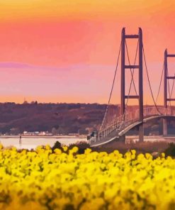 Humber Bridge With Sunset View Diamond Painting