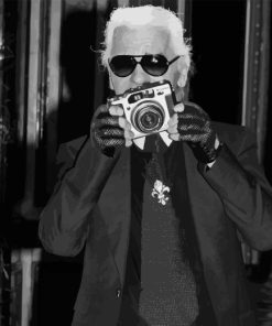 Karl Lagerfeld With Camera Diamond Painting