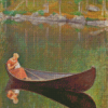 Lady In Boat Pekka Halonen Diamond Painting