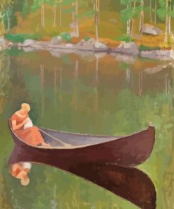 Lady In Boat Pekka Halonen Diamond Painting