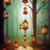 Magical Forest Lanterns Diamond Painting