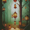 Magical Forest Lanterns Diamond Painting