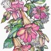 Pink Trumpet Vines Diamond Painting