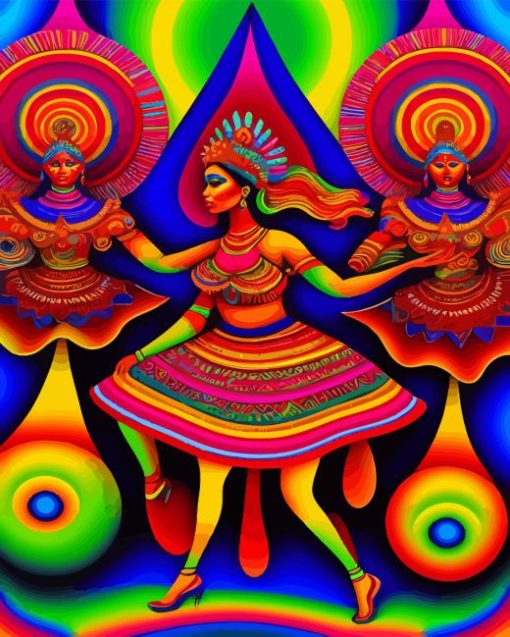 Psychedelic Dancers Diamond Painting