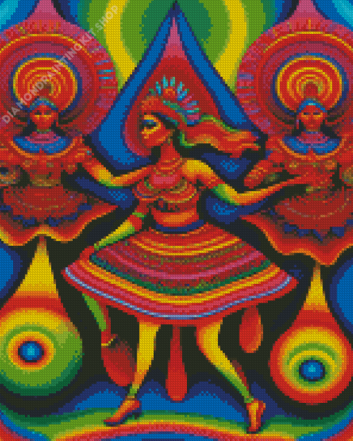 Psychedelic Dancers Diamond Painting