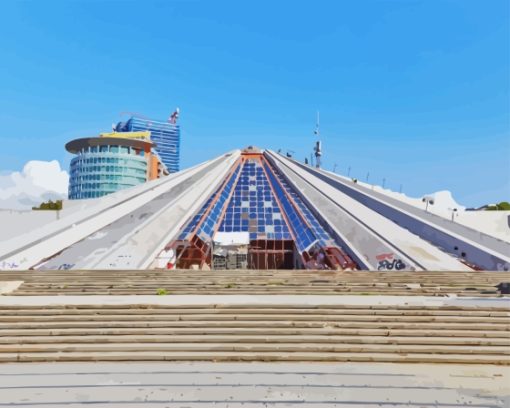 Pyramid Of Tirana Diamond Painting