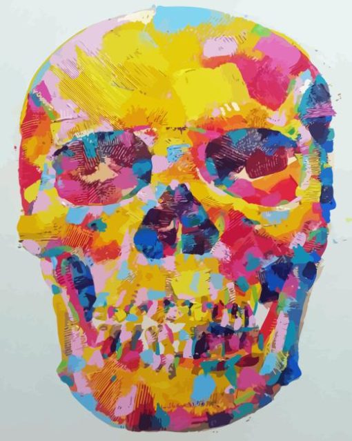 Rainbow Head Skull Diamond Painting