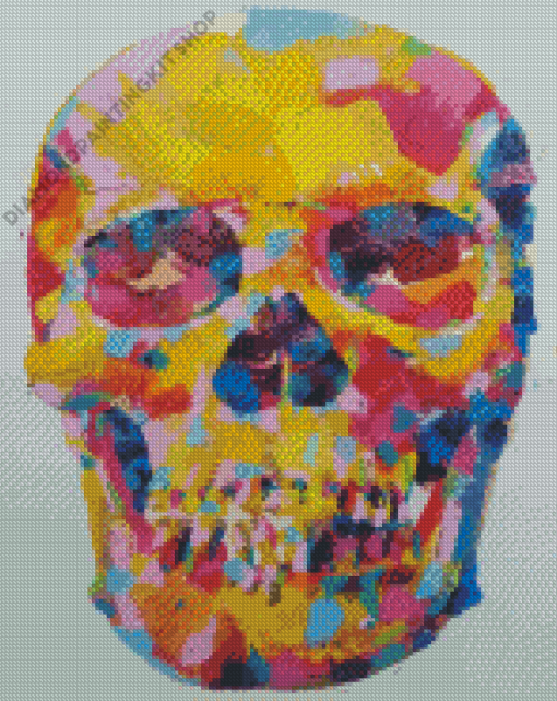 Rainbow Head Skull Diamond Painting