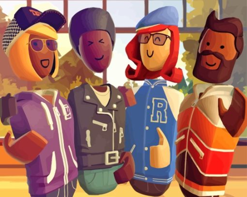 Rec Room Game Characters Diamond Painting