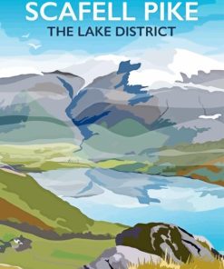 Scafell Pike Lake District Poster Diamond Painting