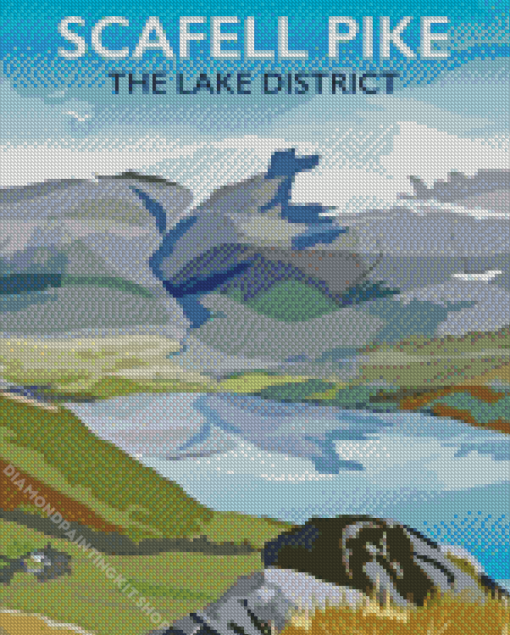 Scafell Pike Lake District Poster Diamond Painting