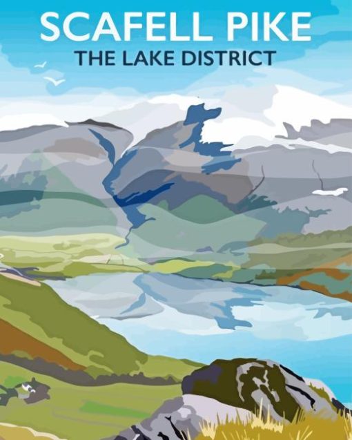 Scafell Pike Lake District Poster Diamond Painting