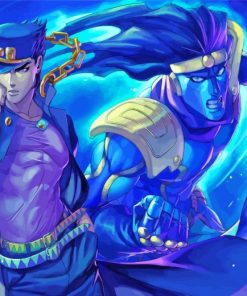 Star Platinum And Jotaro Jojo Adventure Diamond Painting