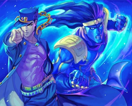 Star Platinum And Jotaro Jojo Adventure Diamond Painting