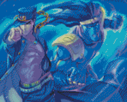 Star Platinum And Jotaro Jojo Adventure Diamond Painting