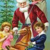 Vintage Santa Clause With Kids Diamond Painting