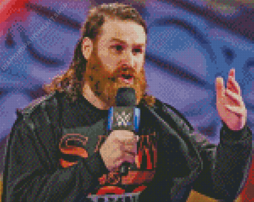 Wrestler Sami Zayn Diamond Painting