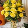 Yellow Roses In Vase Diamond Painting