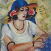 Aesthetic Woman With Hat Diamond Painting