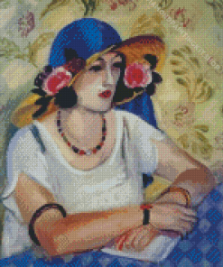 Aesthetic Woman With Hat Diamond Painting