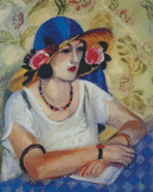 Aesthetic Woman With Hat Diamond Painting