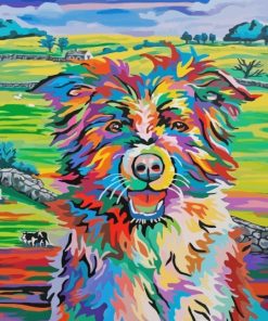 beautiful dog with landscape Steven brown Diamond Painting