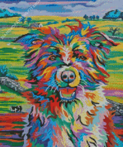 beautiful dog with landscape Steven brown Diamond Painting