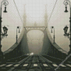 Black And White Budapest Liberty Bridge Diamond Painting