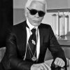 Black And White Karl Lagerfeld Diamond Painting