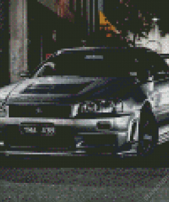 Black And White R34 Skyline Diamond Painting