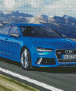 Blue Audi RS7 Diamond Painting