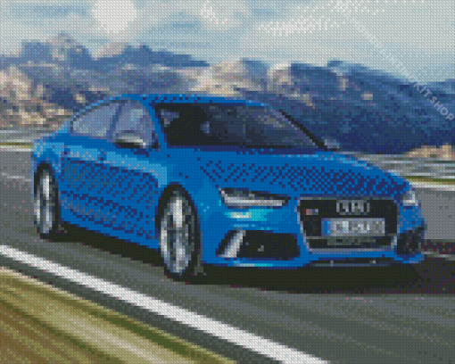 Blue Audi RS7 Diamond Painting