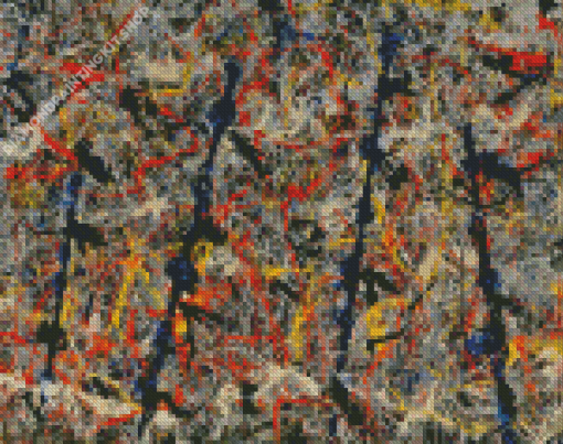 Blue Poles By Jackson Pollock Diamond Painting