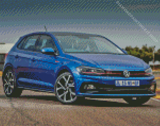 Blue VW Polo GTI Diamond Painting